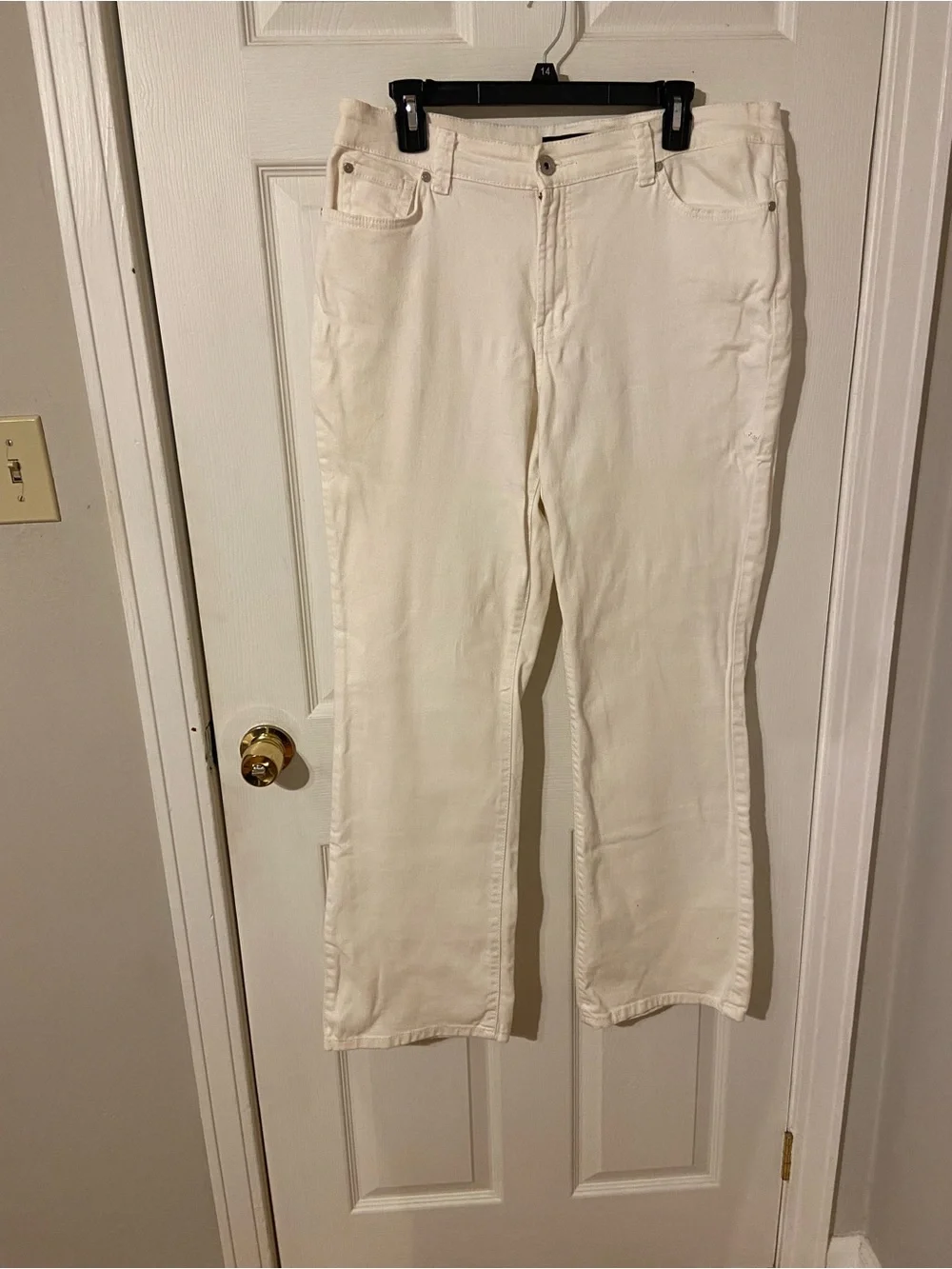 Nine West Cream Straight Leg Jeans
